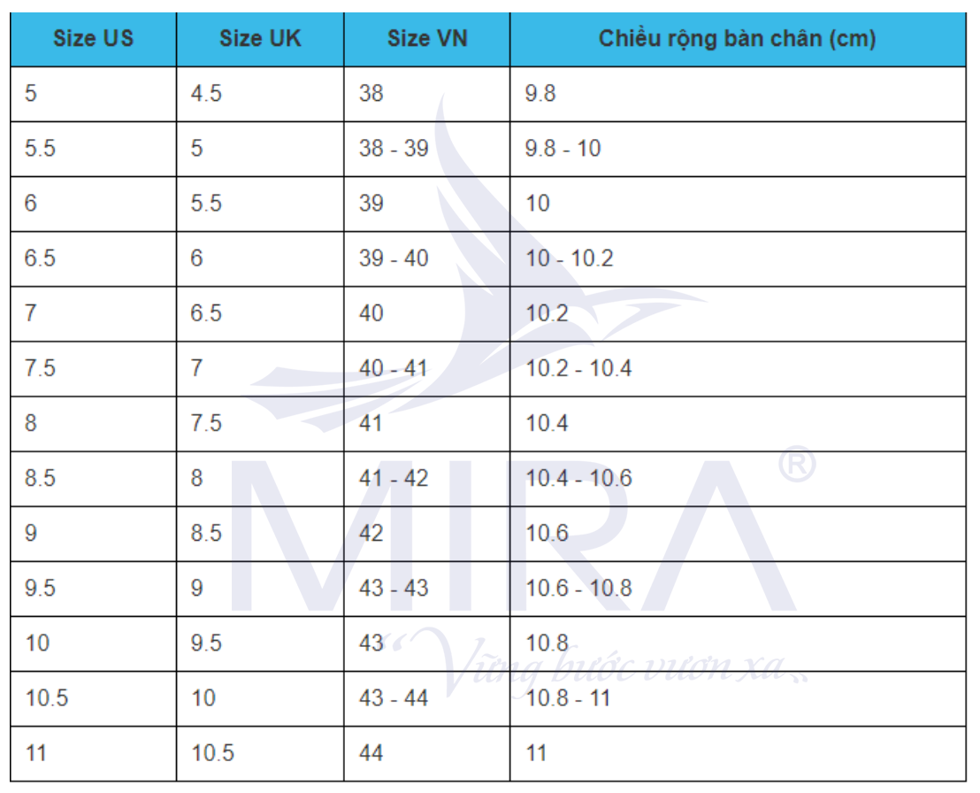 Hướng Dẫn Chọn Size Giày Chuẩn Phù Hợp Với Mọi Đôi Chân 2022